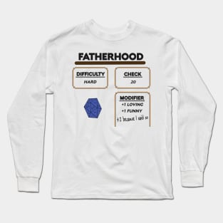 Fatherhood rpg gamer fathers day Long Sleeve T-Shirt